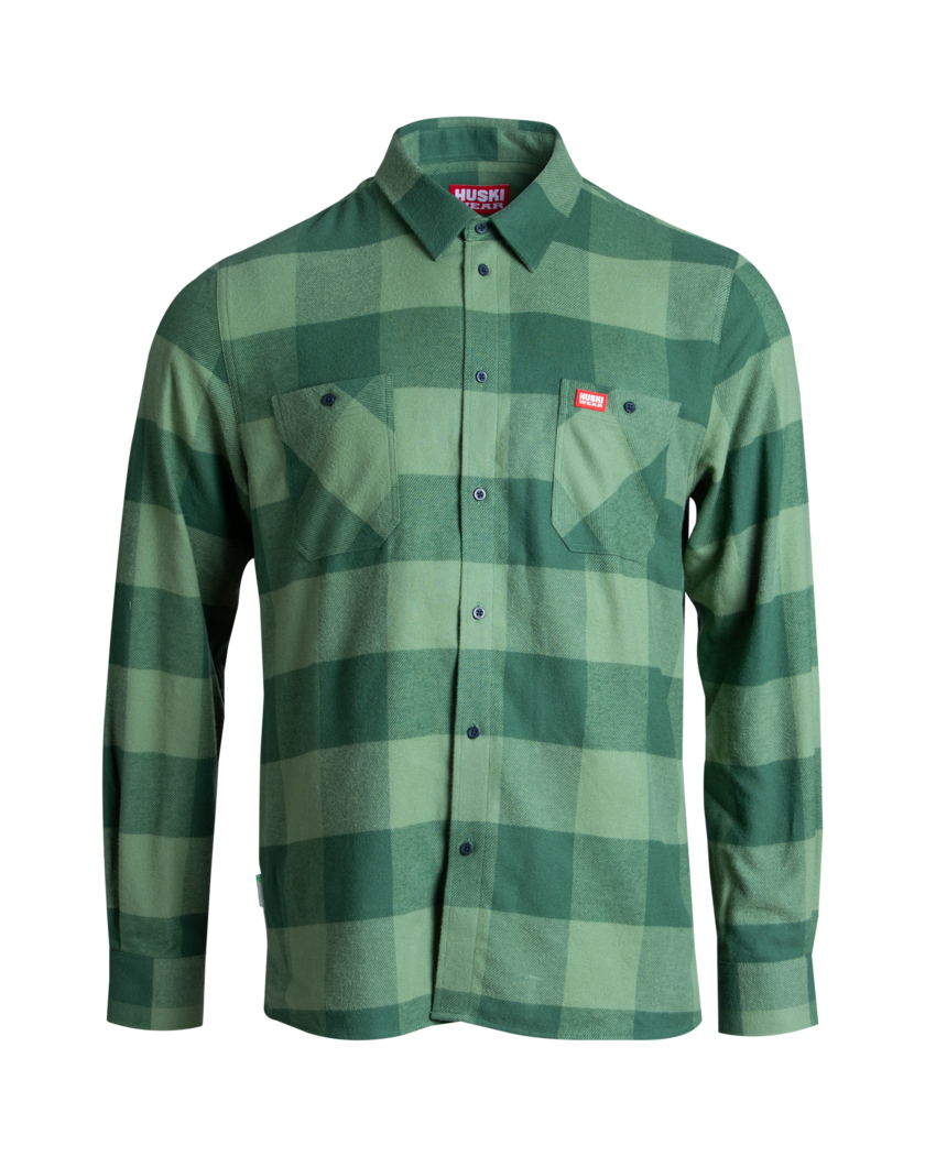 Flannel Shirt  Middle Green XS